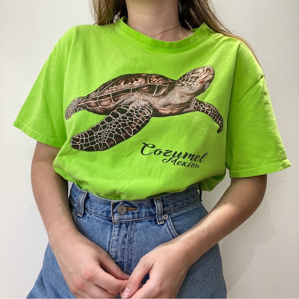 Vintage Lime Turtle Tee